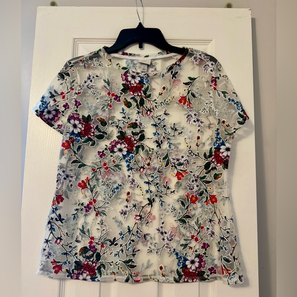 A New Day Sheer Floral Top